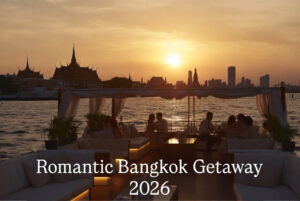 Romantic couple in private limo Bangkok airport transfer